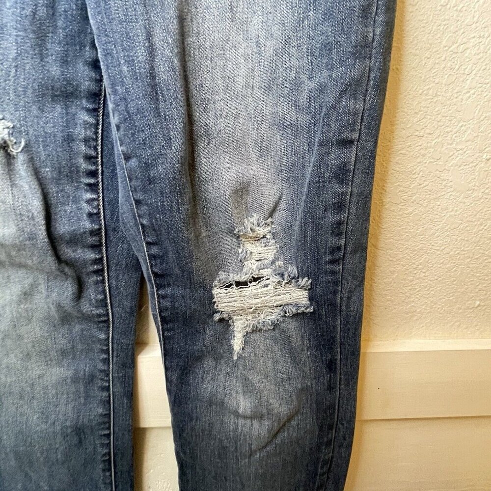 Judy Blue Slim Fit Jeans 0/24 Distressed Medium Wash Mid Rise Stretch Denim - Picture 6 of 13